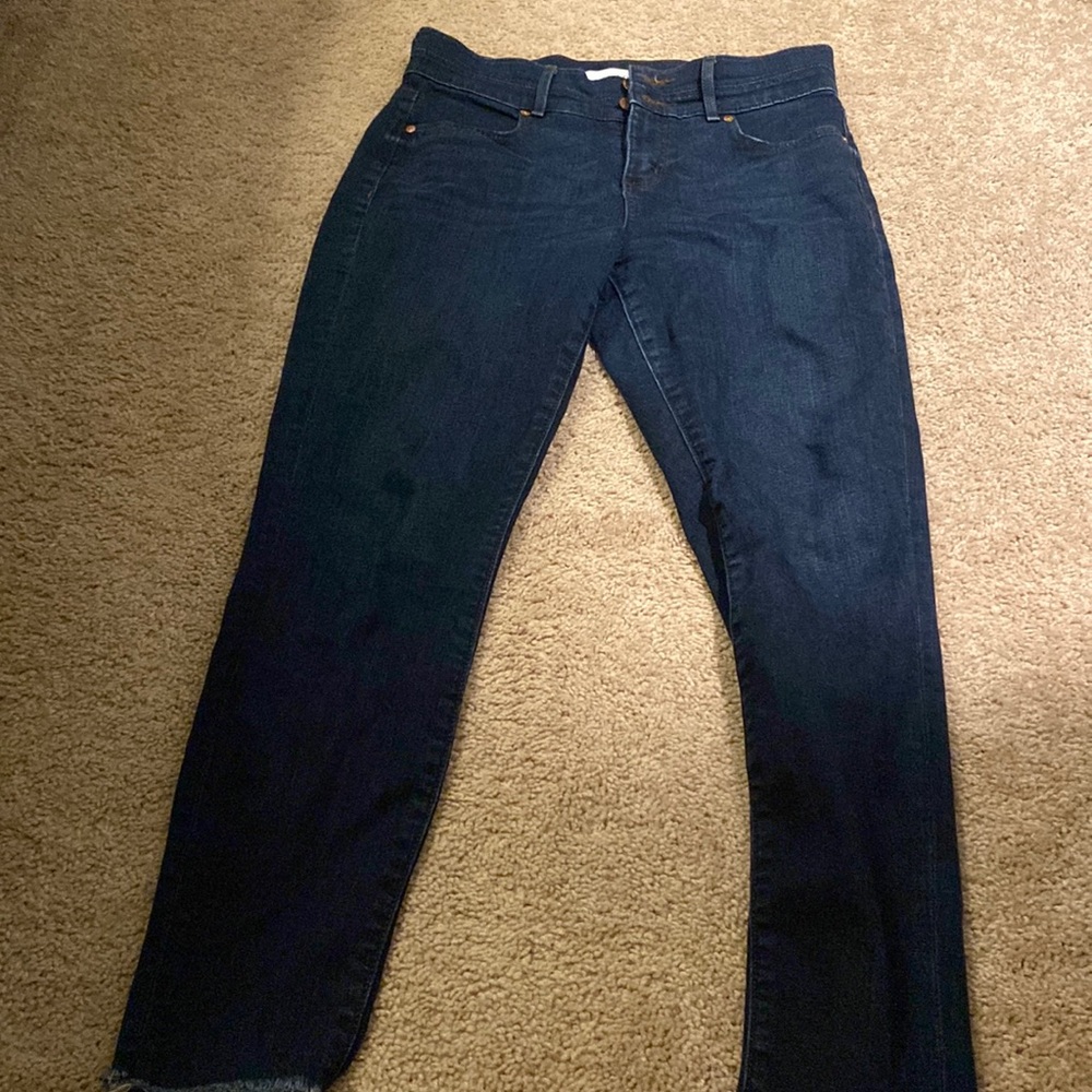 Blue skinny jeans